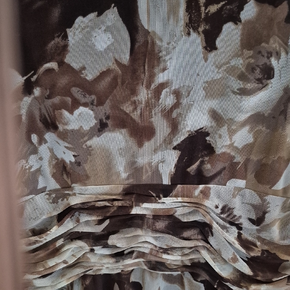 NWT Coldwater Creek Brown and Cream Dress 2X - Picture 4 of 6